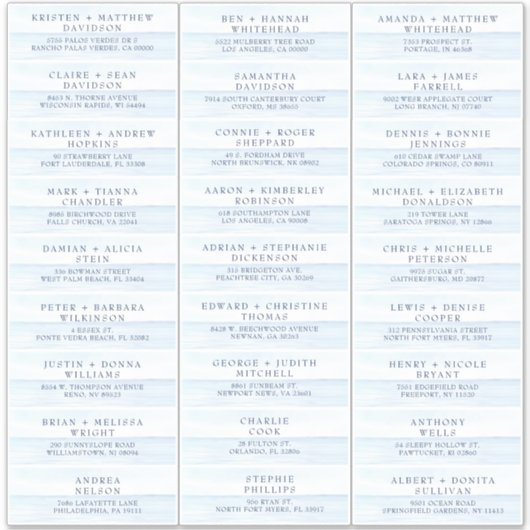 Waterverf Adresetiketten voor bruiloft Sticker (Voorkant)