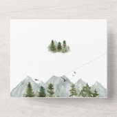 Waterverf Adventure Forest Baby shower All In One Uitnodiging (Achterkant)