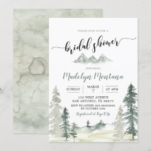 Waterverf Adventure Forest PineTree Vrijgezellenfe Kaart