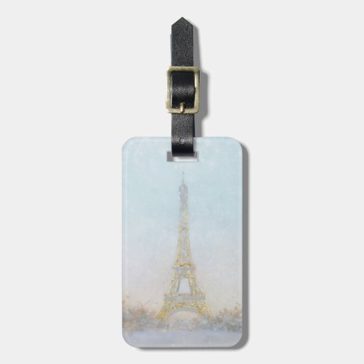 Waterverf | Afbeelding Eiffel Towe Bagagelabel (Voorkant verticaal)