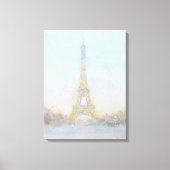 Waterverf | Afbeelding Eiffel Towe Canvas Afdruk (Voorkant)