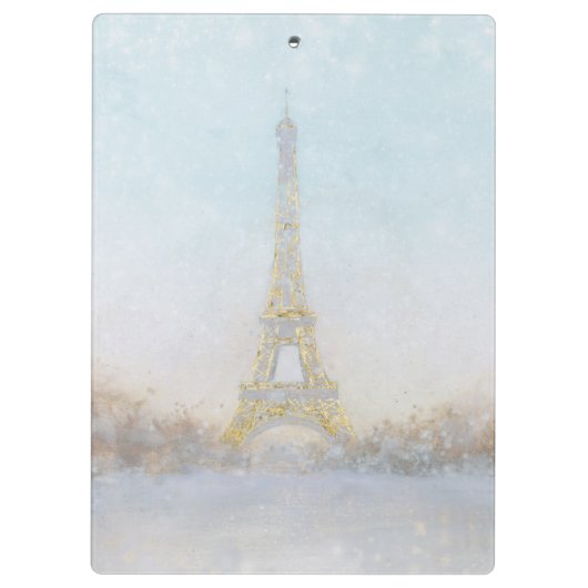 Waterverf | Afbeelding Eiffel Towe Klembord (Achterkant)