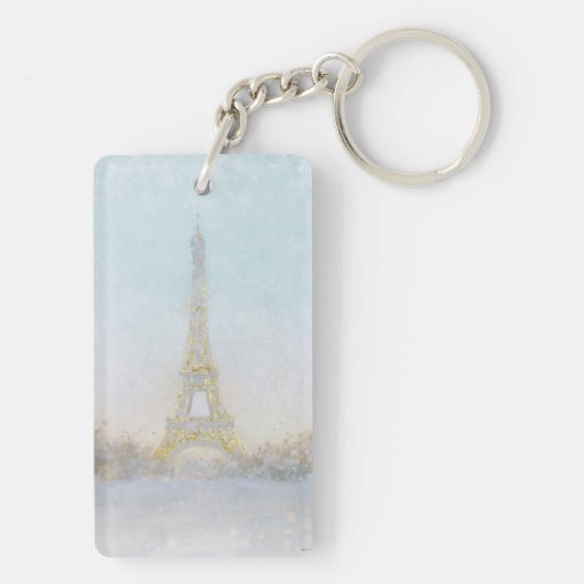Waterverf | Afbeelding Eiffel Towe Sleutelhanger (achterkant)