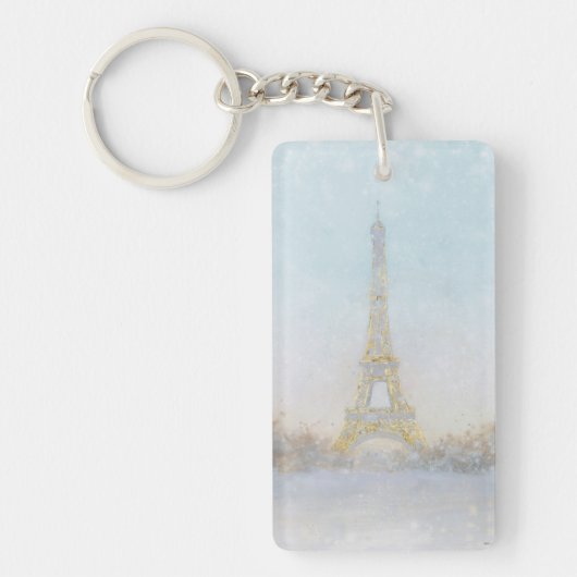 Waterverf | Afbeelding Eiffel Towe Sleutelhanger (Voorkant)