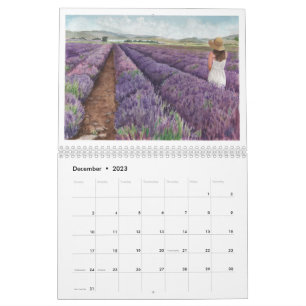 Waterverf Afbeeldingen van YL Lavender & meer agen Kalender