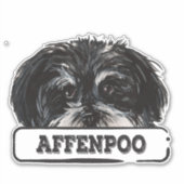 Waterverf Affenpoo Sticker (Voorkant)
