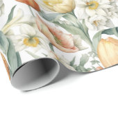 Waterverf affodil. cadeaupapier (Rol Hoek)