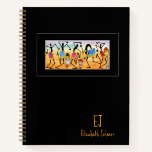 Waterverf, African Art Heart Warming Dance Notitieboek