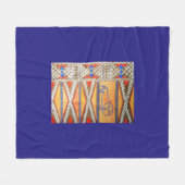 Waterverf-Afrikaans geïnspireerde leeuw Fleece Deken (Voorkant (Horizontaal))