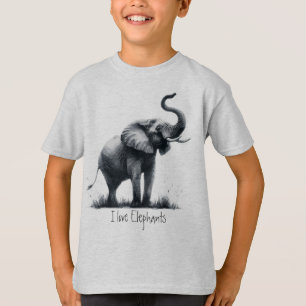 Waterverf Afrikaanse Natuur van olifanten T-shirt