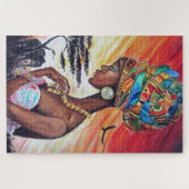 Waterverf - Afrikaanse prinses Legpuzzel (Horizontaal)