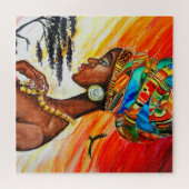 Waterverf - Afrikaanse prinses Legpuzzel (Horizontaal)