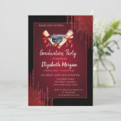 Waterverf Afstudeerder Pet, Diploma, Red Drips Afs Kaart (Staand voorkant)