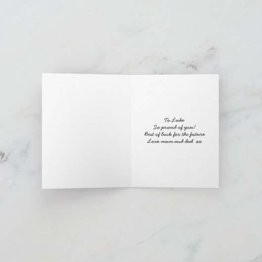 Waterverf Afstuderen Geraad en Pet Kaart Man (Binnen)