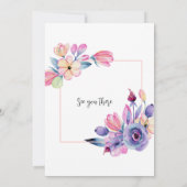 Waterverf Afstuderen van verpleegschool Floral len Kaart (Achterkant)