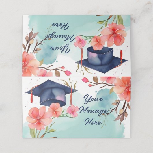 Waterverf Afstuderen viering (Buitenkant ongevouwen)