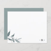 Waterverf Afvalmonogram eenvoudig (Voorkant / Achterkant)