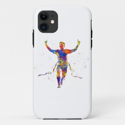 Waterverf afwerking lijnrunner Case-Mate iPhone case (Achterkant)