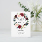 Waterverf - afwerking - sla de datum op aankondigingskaart (Staand voorkant)