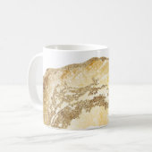 *~* Waterverf Agaat Geode Gold Glitter Rock Koffiemok (Voorkant links)