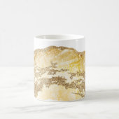 *~* Waterverf Agaat Geode Gold Glitter Rock Koffiemok (Center)