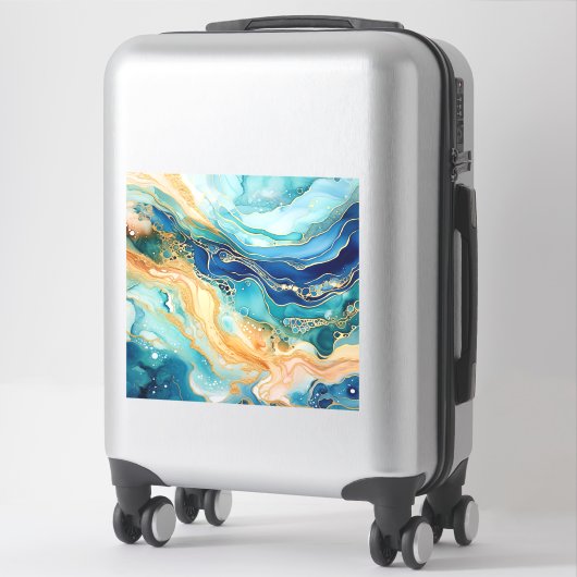 Waterverf Agaat Vinyl Sticker (Koffer)