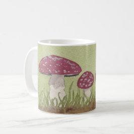 Waterverf Agaric-paddenstoelen Mok koffie