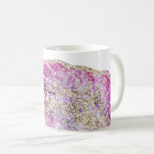 *~* Waterverf Agate Gold Glitter Rock Geode Koffiemok (Voorkant rechts)