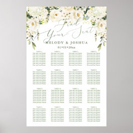 Waterverf Alabaster Rozen Poster