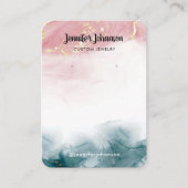 Waterverf alcoholinkt sieradenhouder oorbellen visitekaartje (Voorkant)