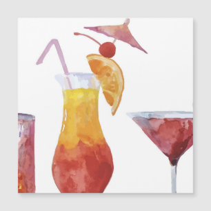 Waterverf alcoholische cocktails