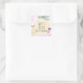 Waterverf Alle verjaardagsfeesten Handtekening Vierkante Sticker (Tas)