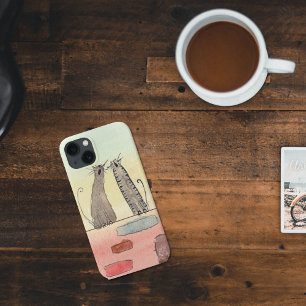 Waterverf Alley Cats iPhone 13 Hoesje