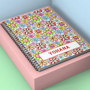 Waterverf Allover Floral Collage op maat Zomer Notitieboek