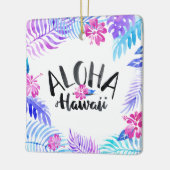 Waterverf Aloha Hawaii Tropisch | Versiering Keramisch Ornament (Links)