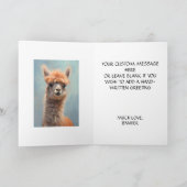 Waterverf Alpaca Portret Kaart (Binnen)