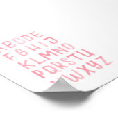 Waterverf Alphabet ABC educatief poster (Hoek)