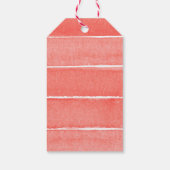 Waterverf als een peach first Birthday Cadeaulabel (Achterkant)