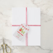 Waterverf als een peach first Birthday Cadeaulabel (Met Touw)