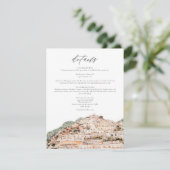 Waterverf Amalfi Coast Skyline Event Details Kaart (Staand voorkant)