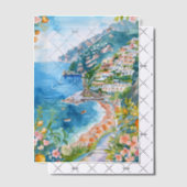 Waterverf Amalfikust Mediterraan Italiaans Vellum Uitnodigingen (Offset (Uitnodiging))