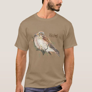 Waterverf American Kestrel Falcon Bird Hawk T-shirt