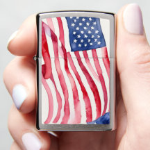 Waterverf Amerikaanse vlag