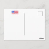 Waterverf Amerikaanse vlag Briefkaart (Achterkant)