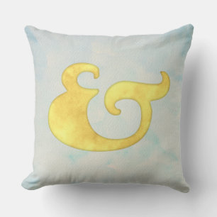Waterverf Ampersand Nautilus Geel + Hemel Kleur Kussen