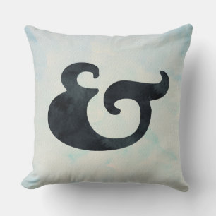 Waterverf Ampersand Nautilus Zwart & Zee Kleuren Kussen