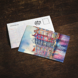 Waterverf Amsterdam Nederland Kaart