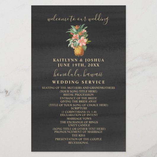 Waterverf anananas (Voorkant)