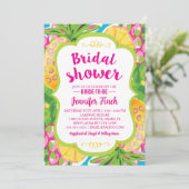 Waterverf anananas Bridal Shower Kaart (Staand voorkant)