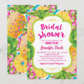 Waterverf anananas Bridal Shower Kaart (Voorkant / Achterkant)